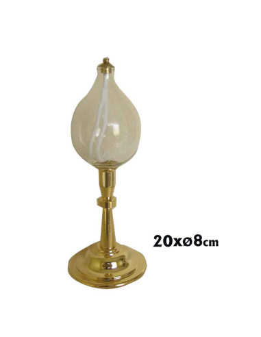 Candelabro Sencillo Pie Dorado Con...