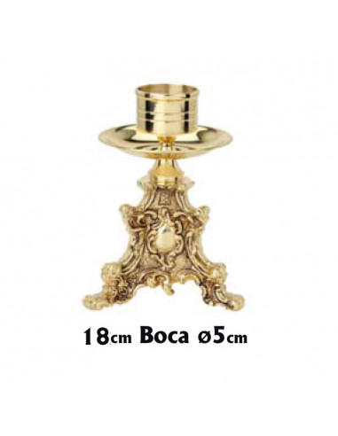 Candelabro Bronce 18Cm Triangular Pie...