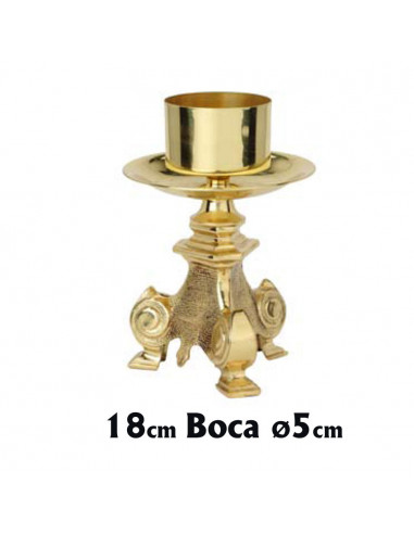 Candelabro Bronce 18Cm Pie Triangular...