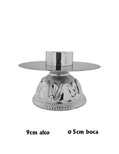 Candelero base redonda niquel bordon...
