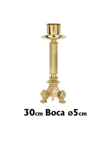 Candelabro Bronce 30Cm Pie Triangular...