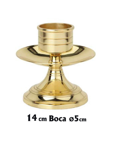 Candelabro Bronce 14Cm Pie Redondo...