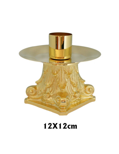 Candelero Columna Dorado Base 15X15cm...