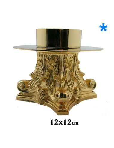 Candelero Columna Dorado Base 15X15cm...