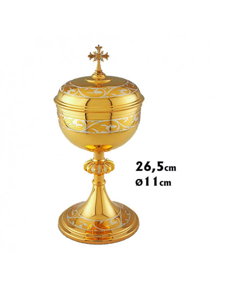 Copon Metal Dorado Grabado A Mano Superior 26. 5Cm Alto Y Capacidad 600 Formas