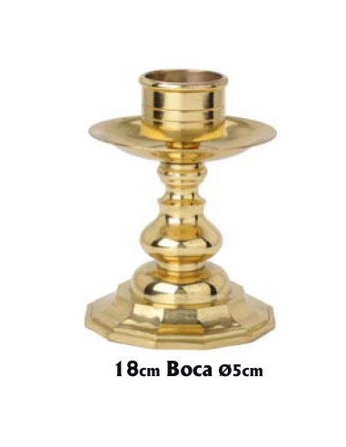 Candelabro Bronce 18Cm Pie Redondo...