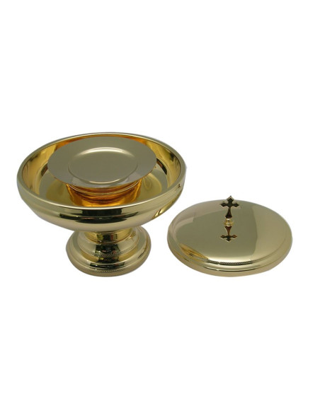 Copon Comunion 2 Especies Con Caliz Y Patena Mini Con Base 15X15cm Dorado