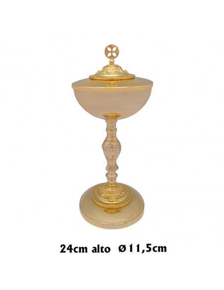 Copon Metal Nudo Alto Pie Con Aristas 24Cm Alto
