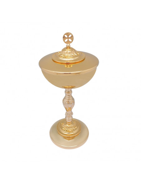 Copon Metal Nudo Alto Pie Con Aristas 24Cm Alto