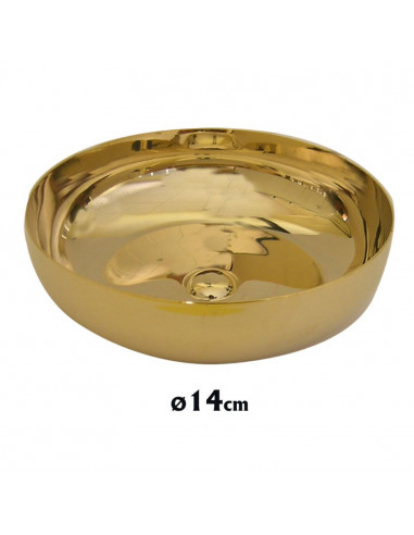 Patena Dorada 14Cm Lisa Borde Alto