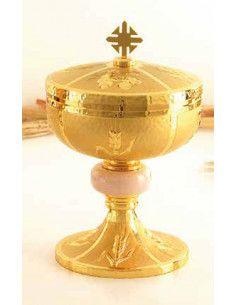 Patena Metal Dorada Grabada...