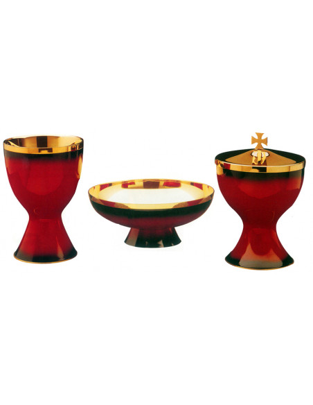 Copon Rojo Esmaltado Dorado N5031
