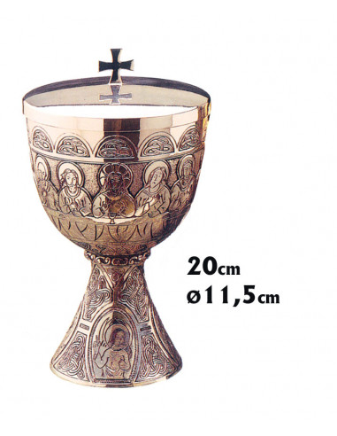 Copon Metal Plateado Tallado Santa...