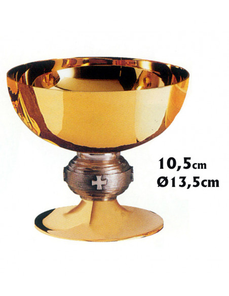 Copon Patena Dorado Rayado Nudo Plateado N5177