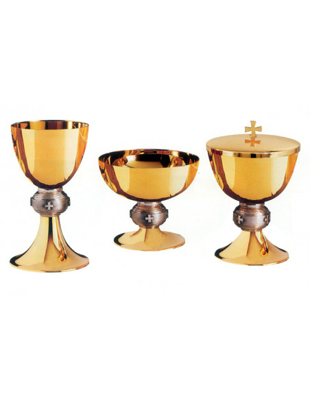 Copon Patena Dorado Rayado Nudo Plateado N5177