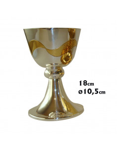 Caliz Metal Plateado Dibujo...