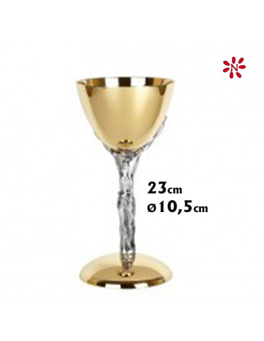 Caliz Metal Dos Tonos Cristo...