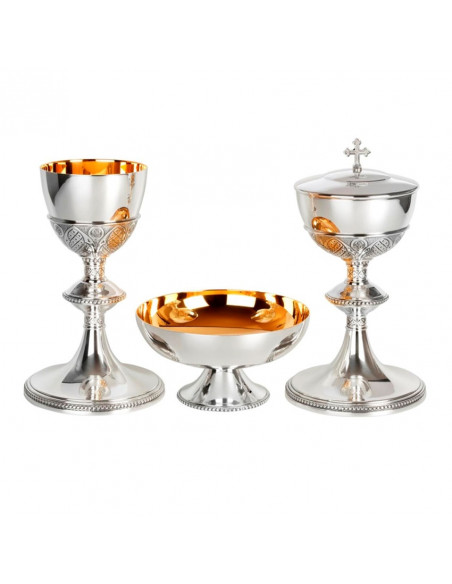 Copon Metal Plateado Gotico Cincelado Sobrecopa Cincelada N5401 26cm Alto