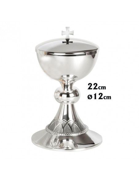 Copon Metal Plateado Cincelado Copa Lisa N5416 22Cm Alto
