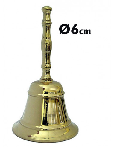 Campana Bronce 6Cm Dorada Altura 12Cm
