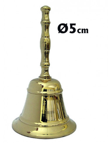 Campana Bronce 6Cm Niquelada Altura 12Cm