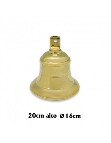 Campana Bronce 16Cm Colgar Dorada