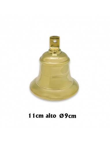 Campana Bronce 9Cm Colgar Dorada