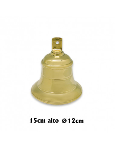 Campana Bronce 12Cm Colgar Dorada