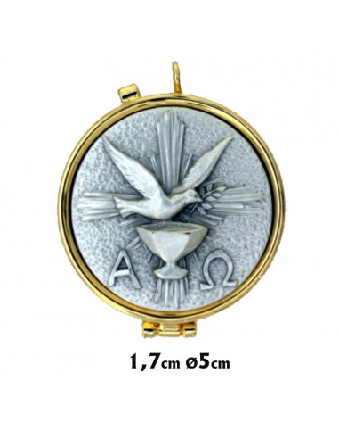 Portaviatico Relieve Paloma Con Alfa Y Omega