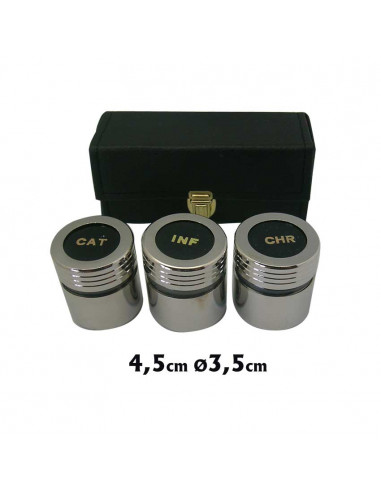 Crismera 3 Vasos Niquelados Con Estuche