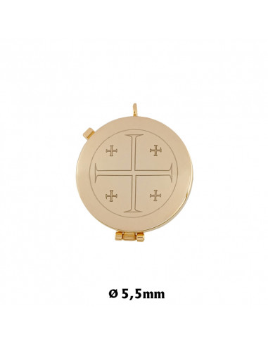 Portaviatico Dorado Grabado Cruz De...