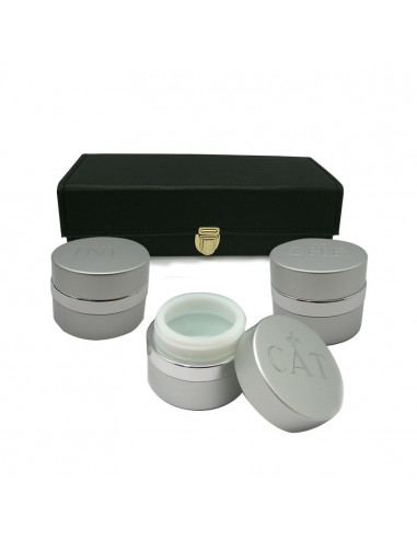 Crismera 3 Vasos Aluminio Plateado Y...