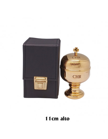 Portaviatico Caja Dorada Placa Superior Relieve Plateada Comunion 6.2X2 Cm
