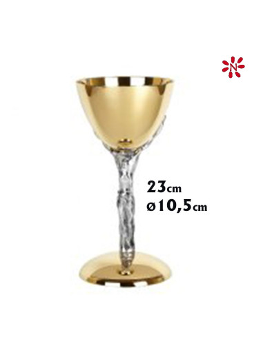 Caliz Metal Dos Tonos Cristo...