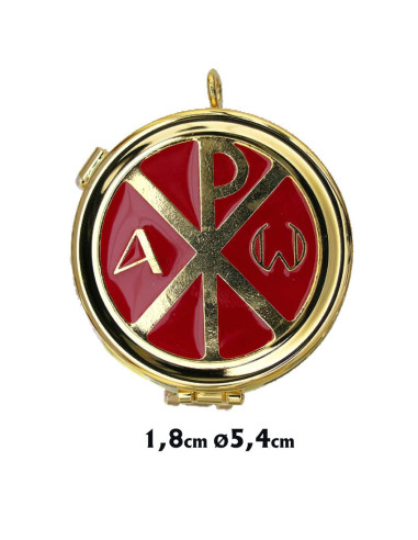 Portaviatico Dorado Esmalte Rojo Alfa...
