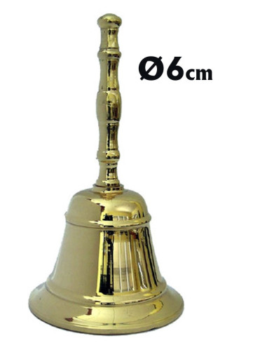 Campana Bronce 6Cm Dorada Altura 12Cm
