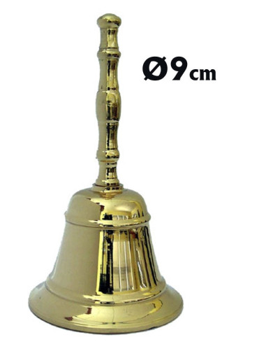 Campana Bronce 9Cm Dorada Altura 19Cm