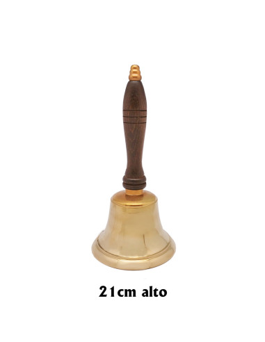 Campana Bronce Mango Madera 21Cm