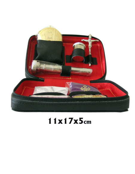 Estuche Celebracion 12. 5X9x4. 5Cm Tela Gris Borde Negro