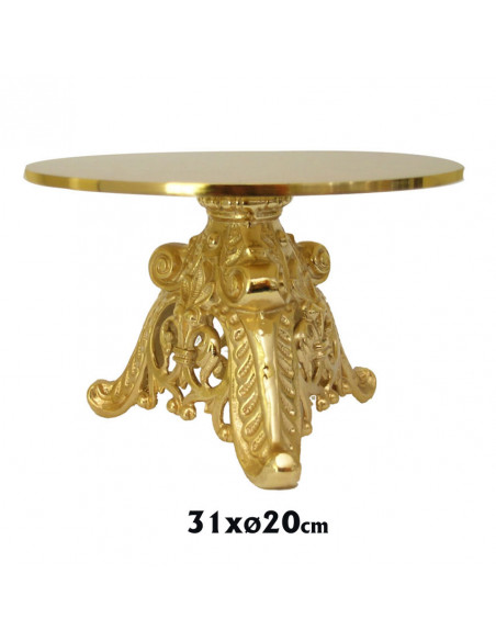 Custodia Metal Clasica Dorada Con Pie Liso 60Cm Alto Y 35 Ancho