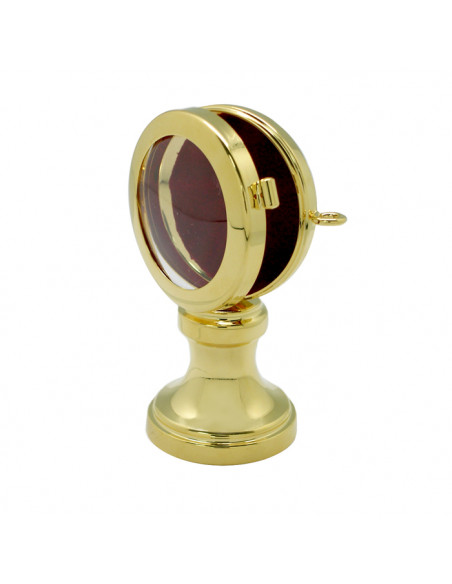 Portarelicario Dorado Con Base 9. 5cm Alto Y 5. 5cm Diametro