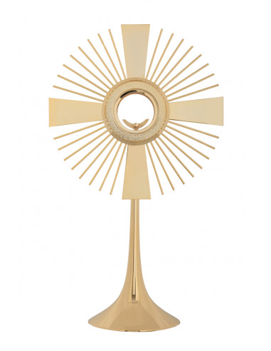 Custodia Metal Clasica Dorada Con Pie...