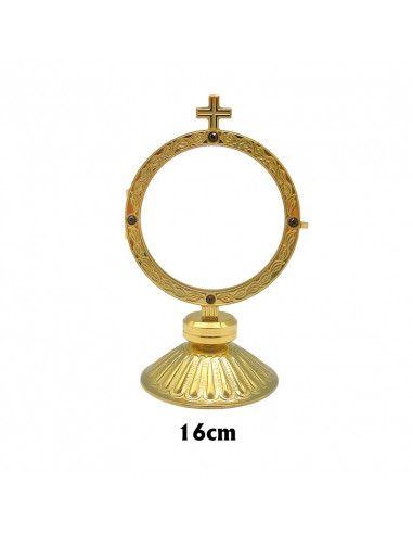 Custodia Dorada Sencilla 15cm Pie Redondo N477