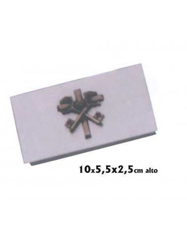 Caja Llave Sagrario Metal Plateada...