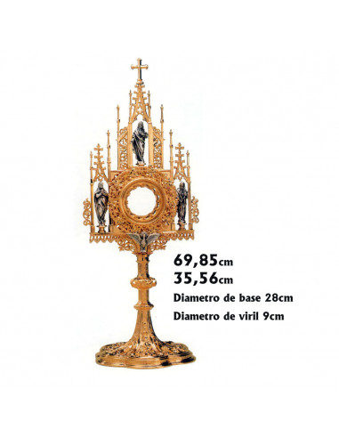 Custodia Gotica Metal Dorado 64cm N7281