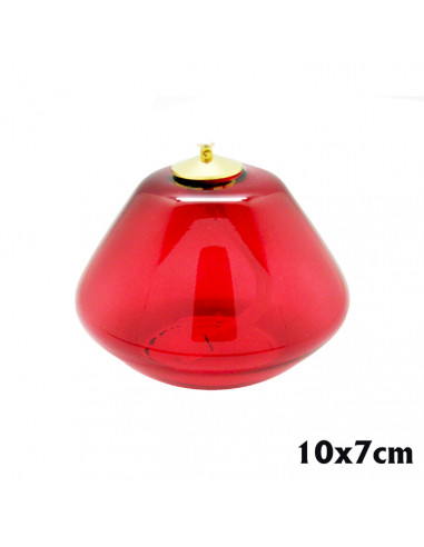 Lampara Cristal Rojo 10x7cm Tipo Rombo