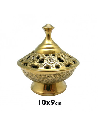 Incensario Metal Niquel Liso Con...