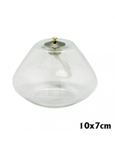 Lampara Cristal Transparente 10x7cm Tipo Rombo