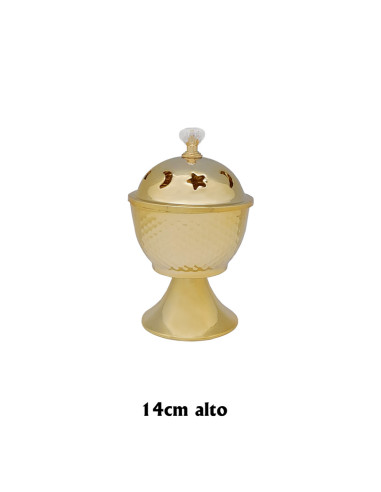 Incensario Dorado 14X8cm Base Lisa...