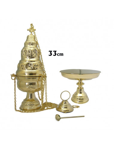 Incensario 33cm Y Naveta Con Cuchara...